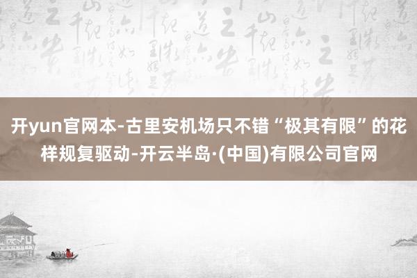 开yun官网本-古里安机场只不错“极其有限”的花样规复驱动-开云半岛·(中国)有限公司官网