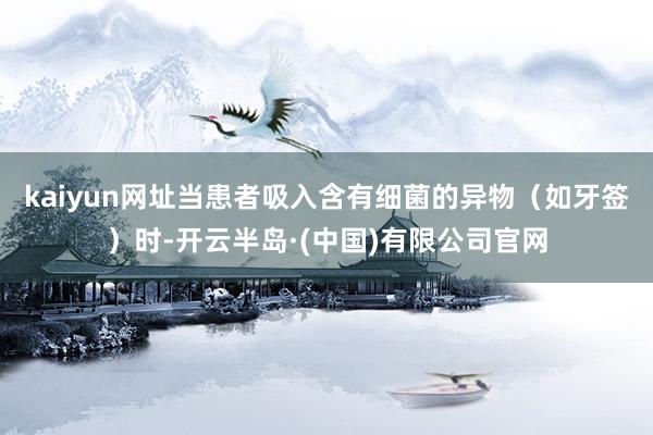kaiyun网址当患者吸入含有细菌的异物（如牙签）时-开云半岛·(中国)有限公司官网