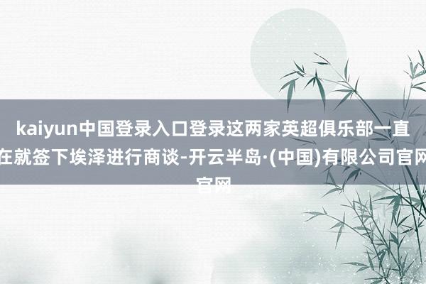kaiyun中国登录入口登录这两家英超俱乐部一直在就签下埃泽进行商谈-开云半岛·(中国)有限公司官网